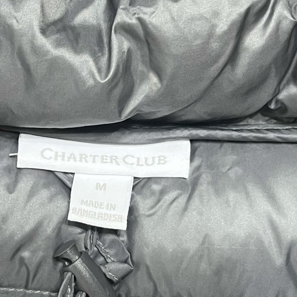 NWT Charter Club Gray Puffer Vest Size Medium - Picture 11 of 14